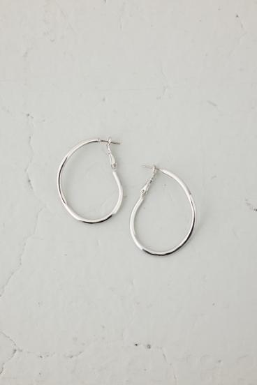 ニュアンスカーブビッグフープピアス 詳細画像