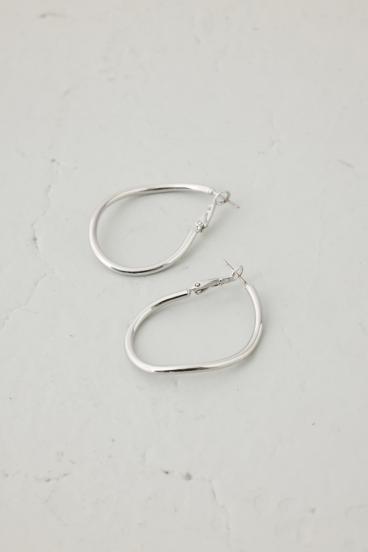 ニュアンスカーブビッグフープピアス 詳細画像