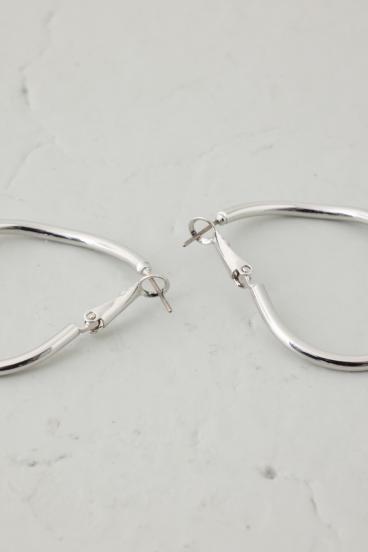 ニュアンスカーブビッグフープピアス 詳細画像