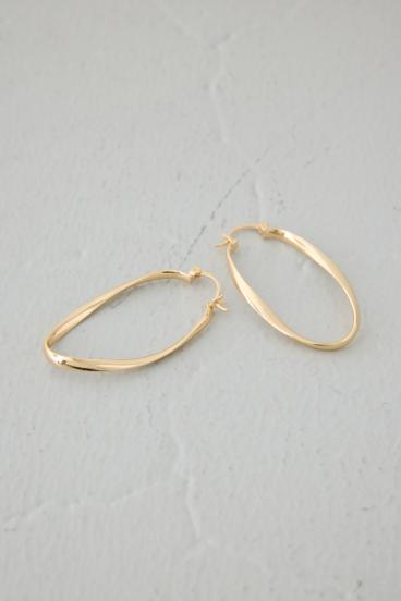 オーバルフープピアス 詳細画像