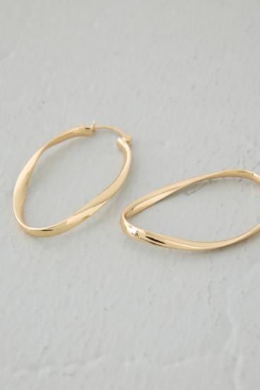 オーバルフープピアス 詳細画像