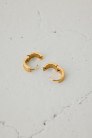 ステンレスメタルプチフープピアス 詳細画像