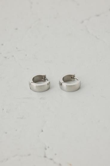 ステンレスメタルプチフープピアス 詳細画像