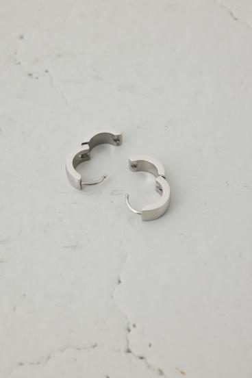 ステンレスメタルプチフープピアス 詳細画像