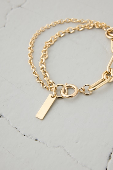 ミックスチェーンブレスレット 詳細画像