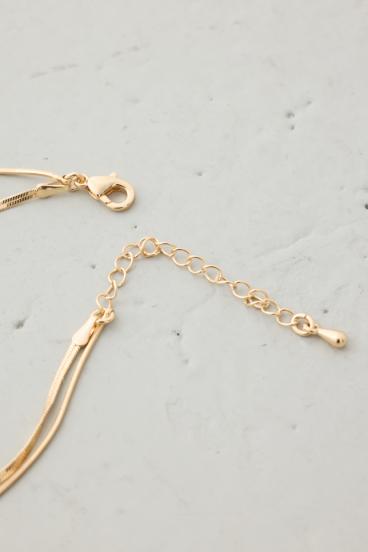 スネークチェーン2連ネックレス 詳細画像