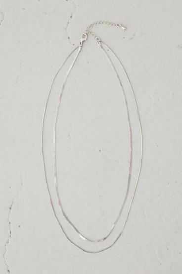 スネークチェーン2連ネックレス