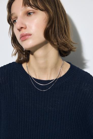 スネークチェーン2連ネックレス