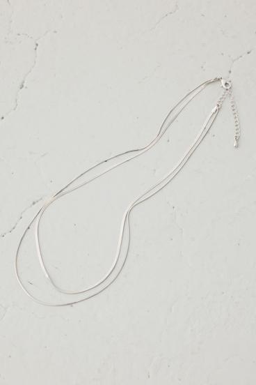 スネークチェーン2連ネックレス 詳細画像