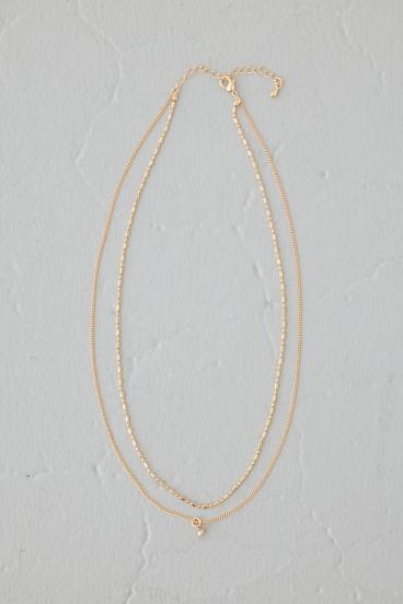 マルチチェーン2連ネックレス