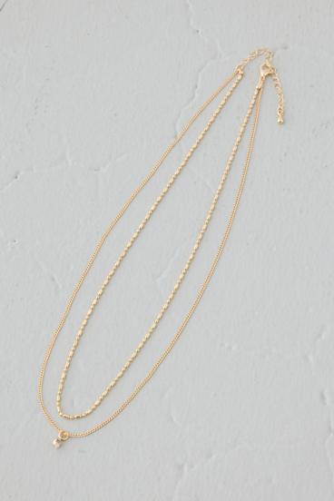 マルチチェーン2連ネックレス 詳細画像