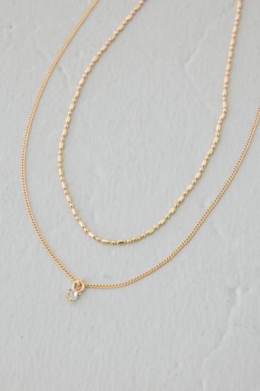 マルチチェーン2連ネックレス 詳細画像