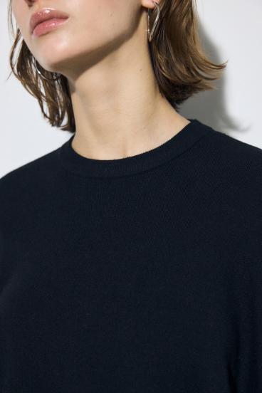 裾スリットニュアンスニットトップス 詳細画像