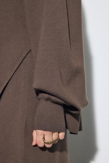 裾スリットニュアンスニットトップス 詳細画像