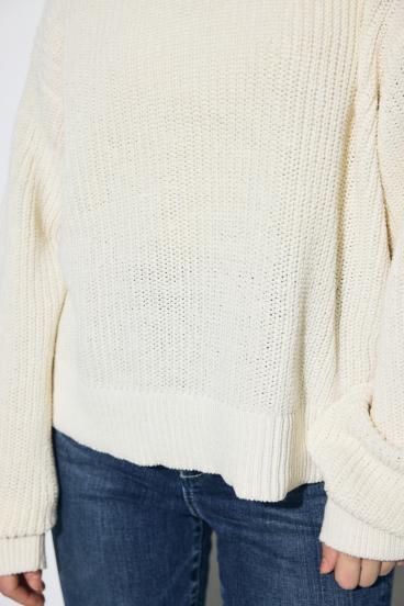 畔編みリラックスニットトップス 詳細画像