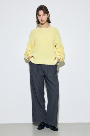 畔編みリラックスニットトップス 詳細画像