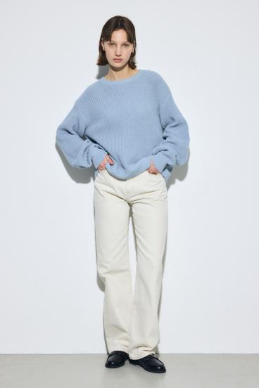 畔編みリラックスニットトップス 詳細画像