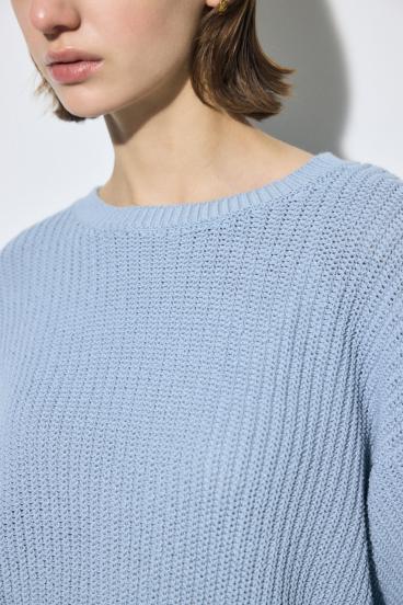 畔編みリラックスニットトップス 詳細画像