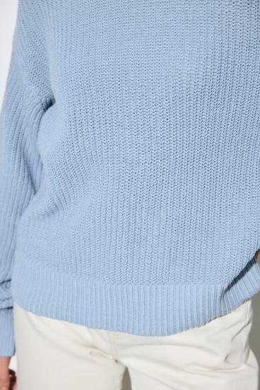 畔編みリラックスニットトップス 詳細画像