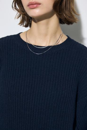 畔編みリラックスニットトップス 詳細画像