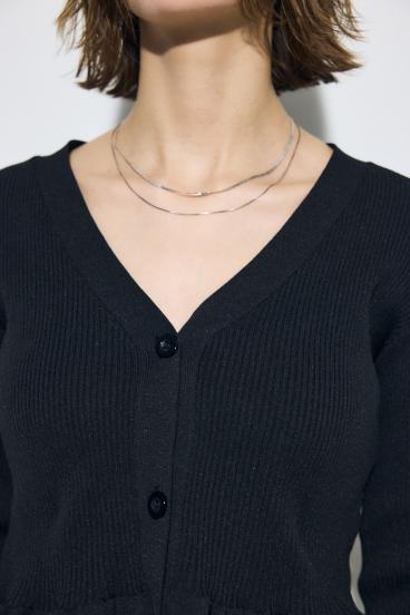 ペプラムカーディガン 詳細画像