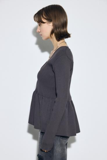 ペプラムカーディガン 詳細画像