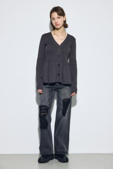 ペプラムカーディガン 詳細画像