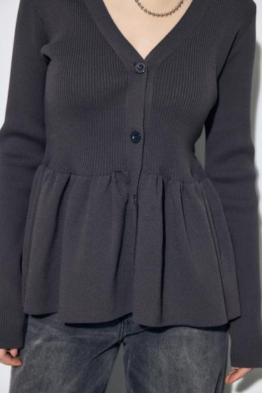 ペプラムカーディガン 詳細画像