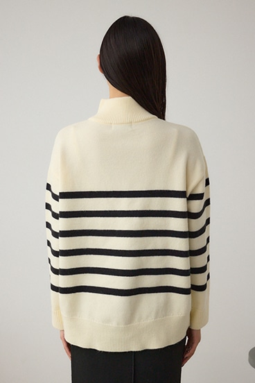 アソートカラーハーフジップニットトップス 詳細画像