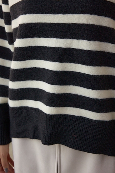 アソートカラーハーフジップニットトップス 詳細画像