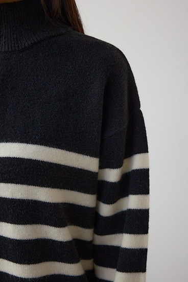 アソートカラーハーフジップニットトップス 詳細画像