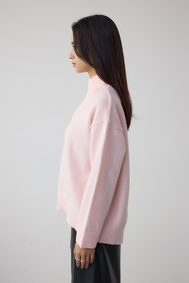 アソートカラーハーフジップニットトップス 詳細画像