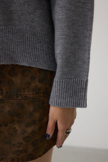 アソートカラーハーフジップニットトップス 詳細画像