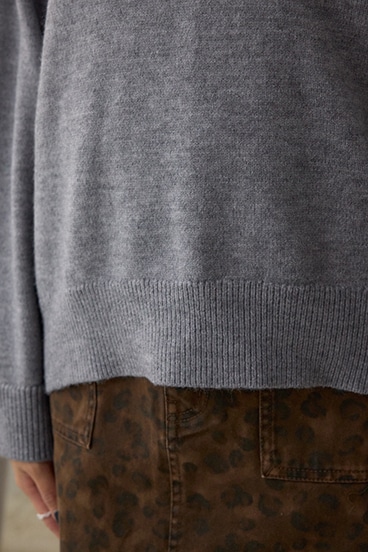 アソートカラーハーフジップニットトップス 詳細画像