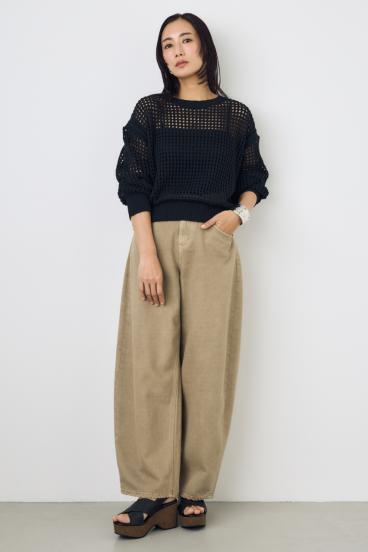 クロップドメッシュニット 詳細画像