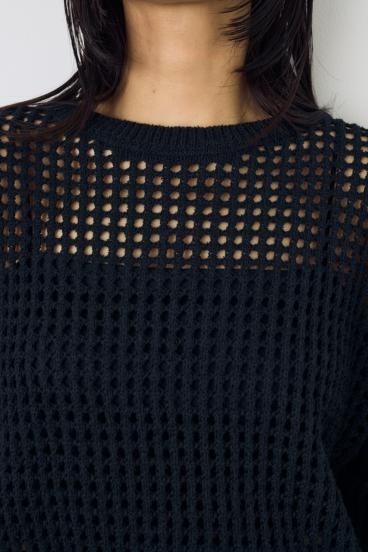 クロップドメッシュニット 詳細画像