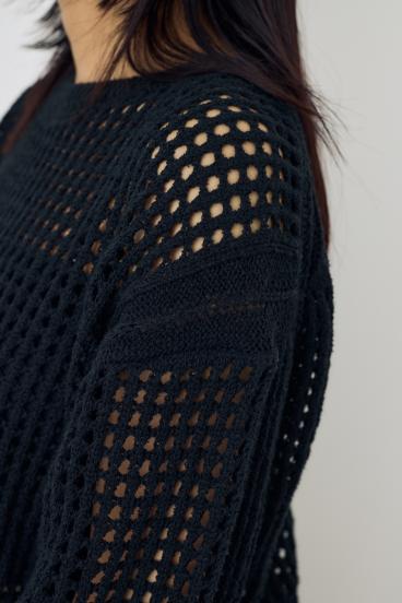 クロップドメッシュニット 詳細画像