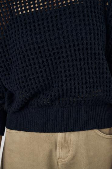 クロップドメッシュニット 詳細画像