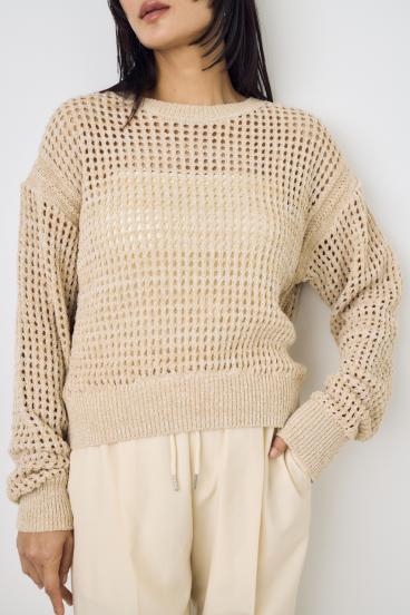 クロップドメッシュニット 詳細画像