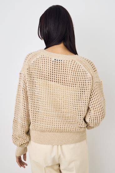 クロップドメッシュニット 詳細画像