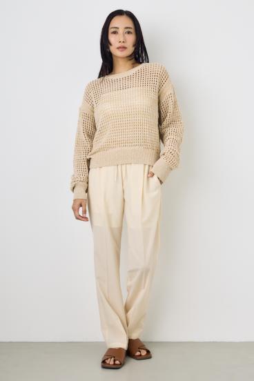 クロップドメッシュニット 詳細画像