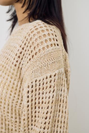 クロップドメッシュニット 詳細画像