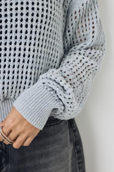 クロップドメッシュニット 詳細画像