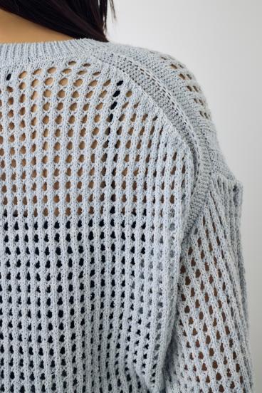 クロップドメッシュニット 詳細画像