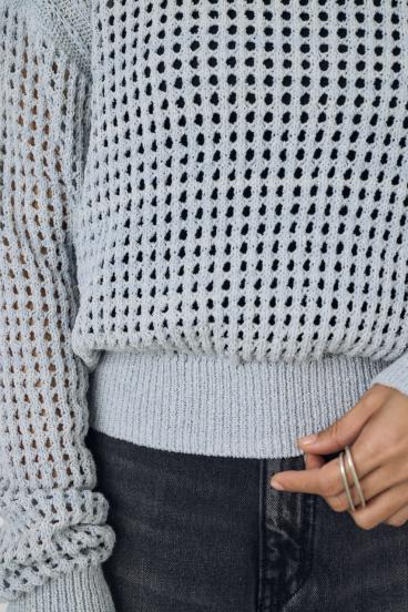 クロップドメッシュニット 詳細画像