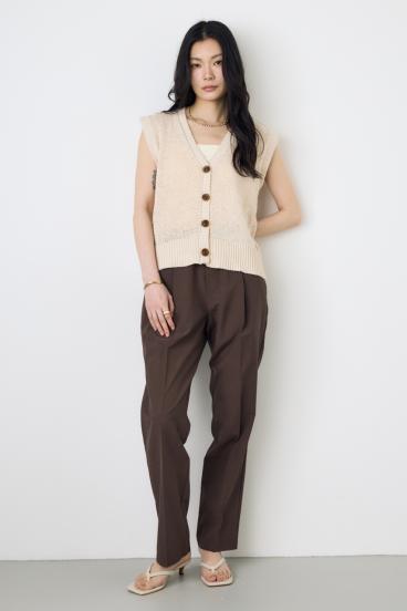 テープヤーンニットジレ 詳細画像