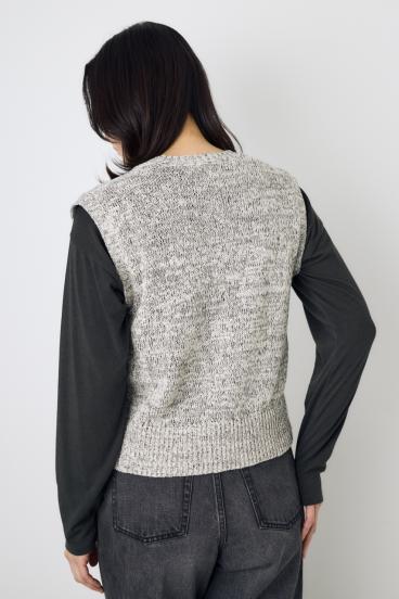 テープヤーンニットジレ 詳細画像