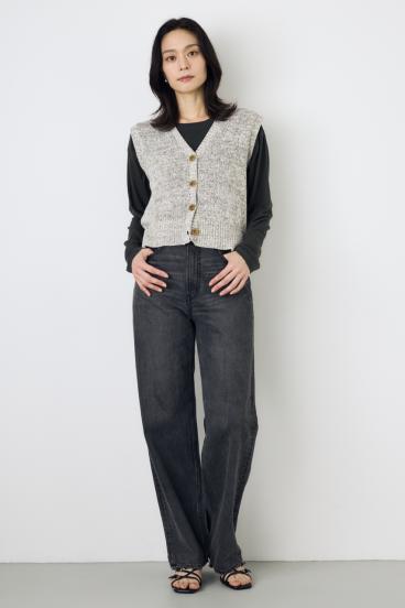 テープヤーンニットジレ 詳細画像