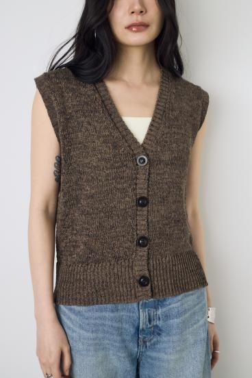 テープヤーンニットジレ 詳細画像