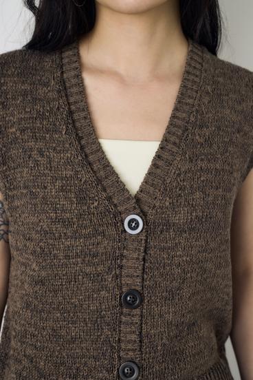 テープヤーンニットジレ 詳細画像